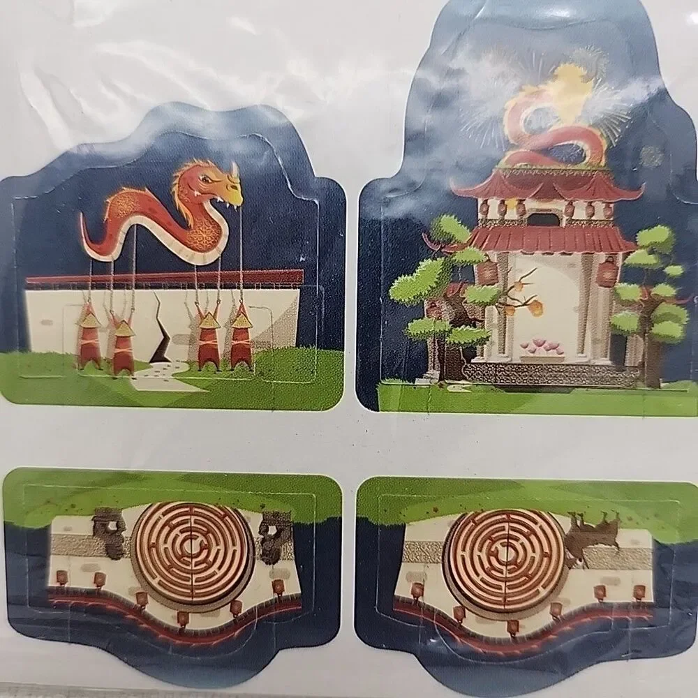 Game Queendomino Promotional Chinese Dragon Castle Tile Dispenser 2018 New